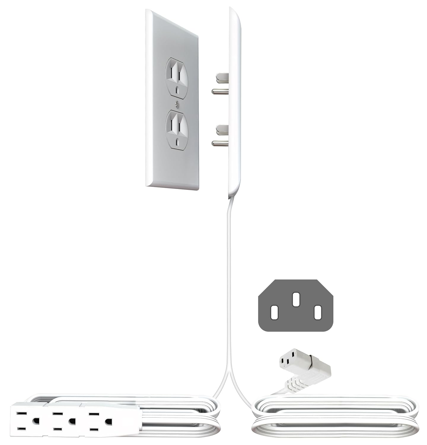 5-Foot Angled C13 TV Cord Kit