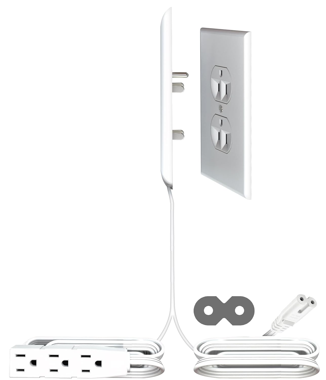 5-Foot Non-Polarized C7 TV Cord Kit for Inverted Outlets