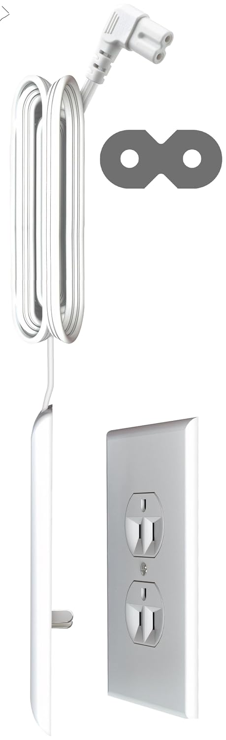 6-Foot C7 TV Cord Kit for Inverted Outlets