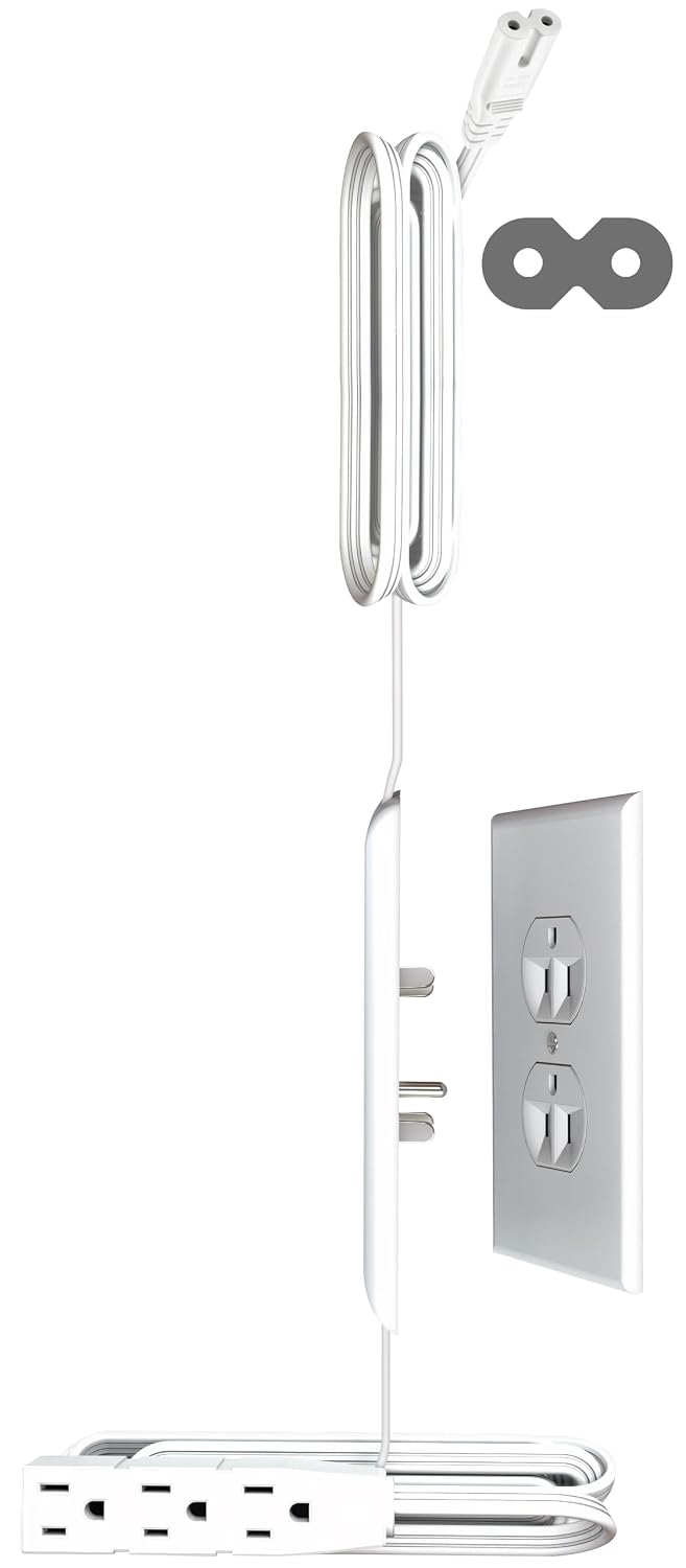 6-Foot Non-Polarized C7 TV Cord Kit for Inverted Outlets