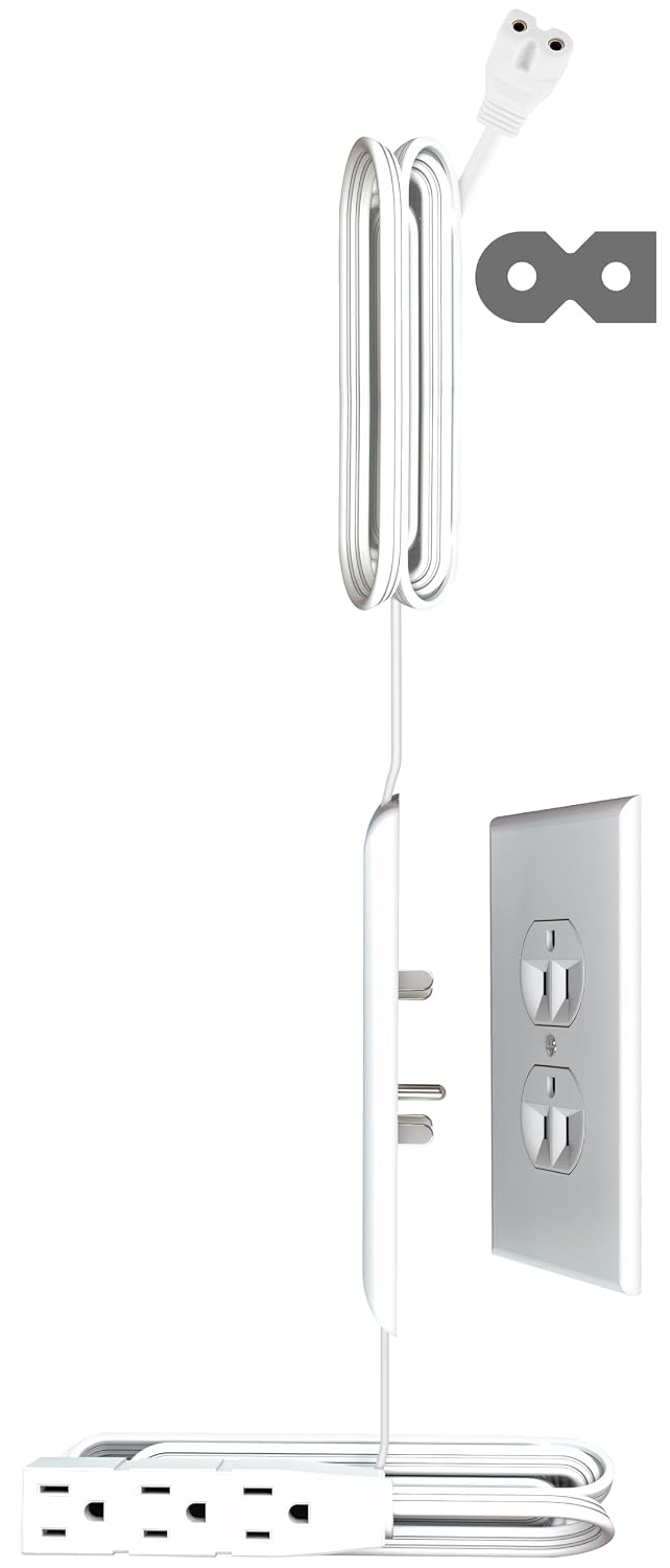 6-Foot Polarized C7 TV Cord Kit for Inverted Outlets