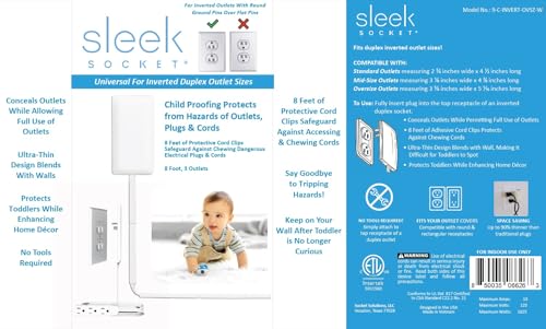 8-Foot Child-Proof Concealer, Inverted Outlets