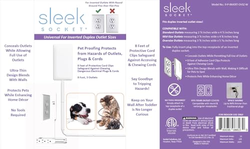 8-Foot Pet-Proofing Concealer for Inverted Outlets
