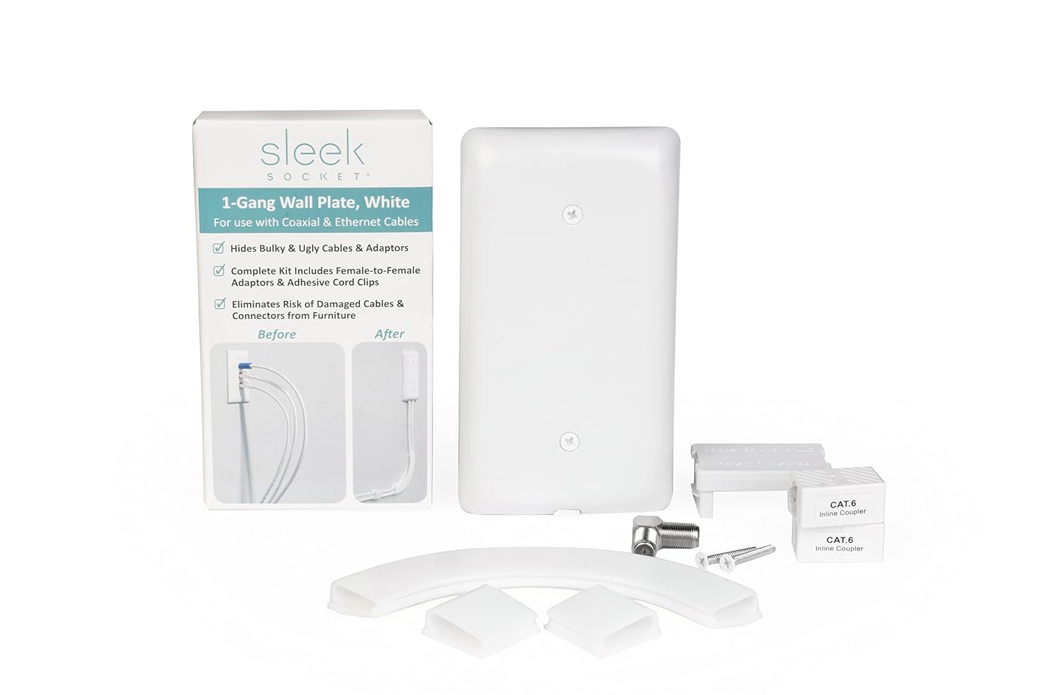 Coaxial and Ethernet Cable Concealer Kit